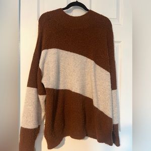 Nine West size XL brown and taupe sweater